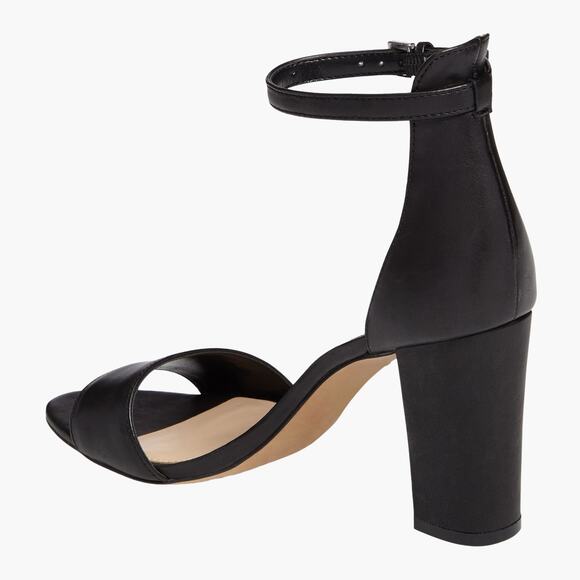 NIB VINCE CAMUTO "Corlina" Leather Open-Toe Ankle Strap Sandal (Black | 7.5M) - Picture 2 of 9